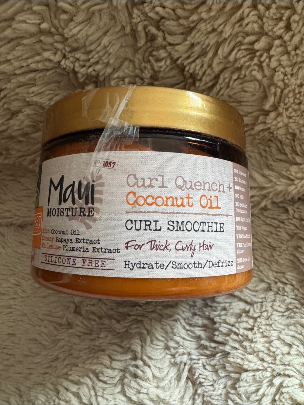 Curl Quench Coconut Oil Curl Smoothie — Gold/Orange